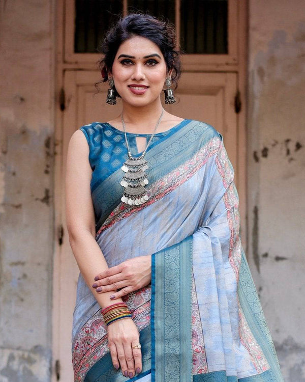 Pure Banarasi Silk Saree Weaved With Golden Zari Comes With Tassels
