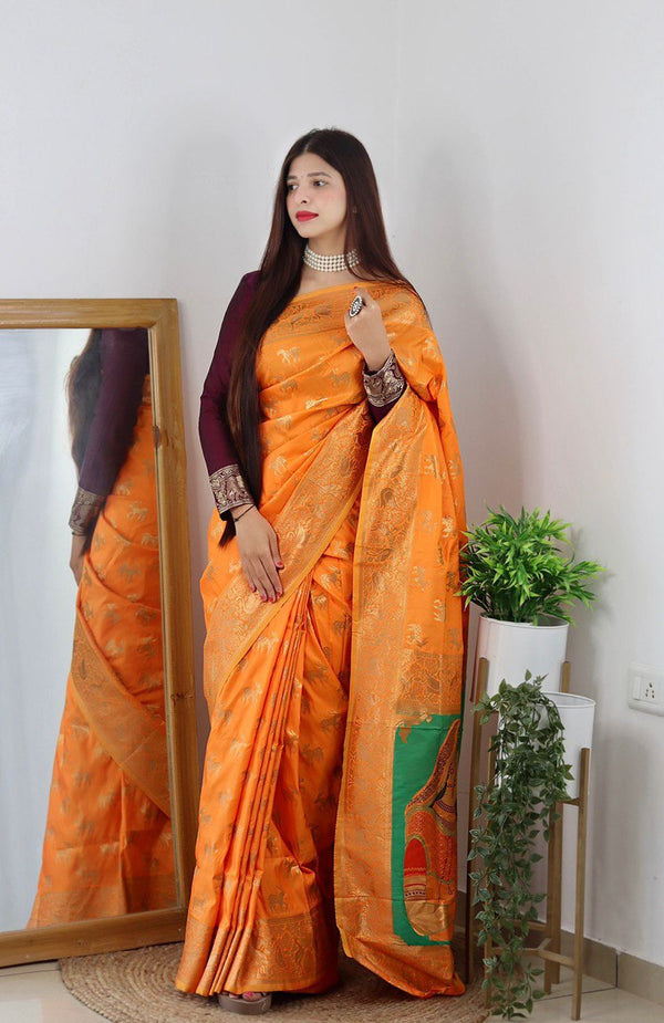 DUEL TONE SUPER RICH BANARASI SOFT SILK SAREE