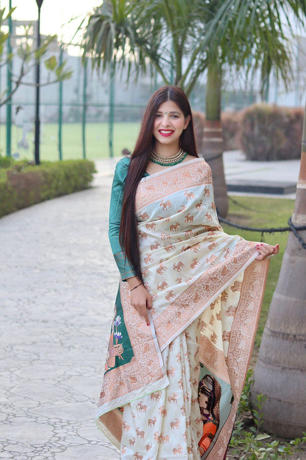 DUEL TONE SUPER RICH BANARASI SOFT SILK SAREE