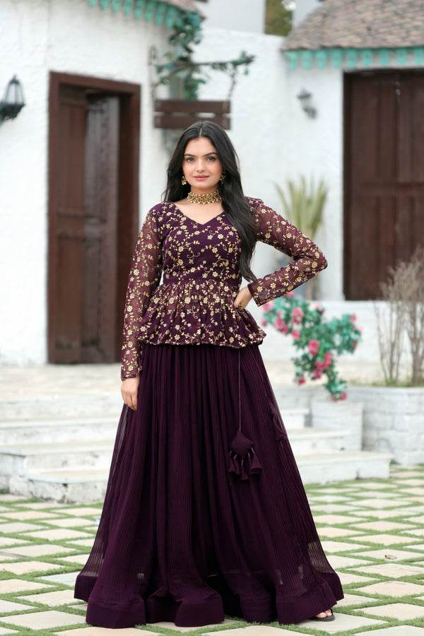 Premium Designer Sequins Embroiderd Readymade Lehenga choli Set