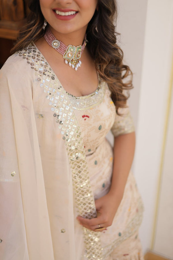 Women embroidery anarkali kurta set